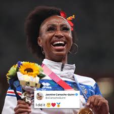 WEPAAAA! History made. Jasmine Camacho-Quinn is the second woman and first  track athlete to win gold for Puerto Rico. 🇵🇷🥇🇵🇷