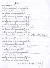 Run Run Rudolph Guitar Chord Chart In A Capo 3rd Ukulele Chords Songs Music Chords Xmas Songs