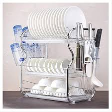The transparent lid of the organizer seals the bins to prevent contents from migrating and shifting during transport. 3 Layer Utensils Rack Dish Rack With Plate Cutlery Stand Spoon Holder Draining Tray Plate Rack Modular Kitchen Storage Rack Kitchen Organiser Chrome Plated