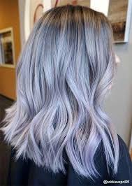Silver Grey Highlights In Blonde Hair Grey Hair Color Purple Grey Hair Silver Grey Hair