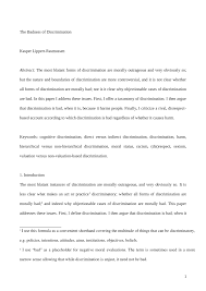 Pdf The Badness Of Discrimination