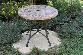 Outdoor Interiors Sandstone Mosaic Accent Table With Metal Base 24inch Charcoal Click The Swimwear To F Mosaic Accent Table Accent Table Marble Accent Table