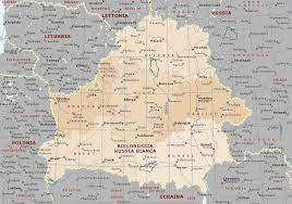 Francia, cartina fisica e muta. Bielorussia Carta Geografica Mappa Russa