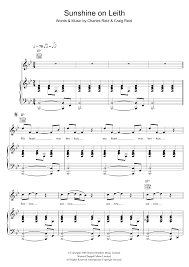 Sunshine On Leith by The Proclaimers Piano, Vocal & Guitar Chords Digital  Sheet Music