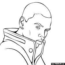 Color in this picture of chris brown and share it with others today! Chris Brown Coloring Page Chris Brown Coloring