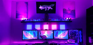 248 purple hd wallpapers and background images. Gaming Room Aesthetic Gaming Setup Novocom Top