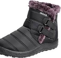 Womens Slip on Snow Boots Waterproof Non Slip Winter Boots Wide Women's  Boots Winter Leather Slip Resistant Snow Boots for Women Womens Winter  Hiking ...