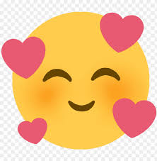 This emoji is used as a reaction of cute cat pictures sent, or to express a feeling of attraction to something. Smilingwithhearts Discord Emoji Heart Eyes Emoji Discord Png Image With Transparent Background Toppng