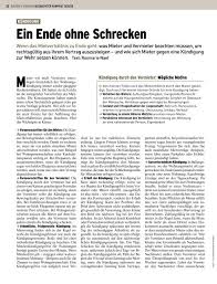 In alten mietverträgen, die vor der mietrechtsreform 2001 unterschrieben wurden, stehen häufig noch kündigungsfristen von bis zu 10 jahren, an die. Ein Ende Ohne Schrecken