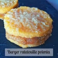 Burger Polenta Ratatouille In 2020 Polenta Burger Food