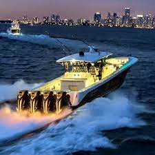 2508hp Quad Marine Seven Outboard With Optional Spectrablade Led Lights To Match Led Boat Lights Sport Fishing Boats Center Console Fishing Boats Bigger Boat