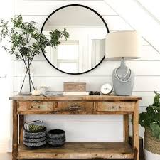 Modern Coastal Foyer Design Modern Coastal Living Room With Console Table Decor Console Tab Hallway Table Decor Console Table Decorating Entryway Table Decor