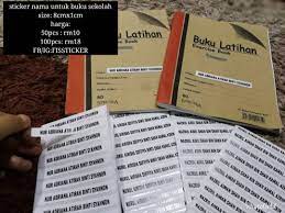 Antara rutin bila anak masuk sekolah adalah adalah menulis nama anak pada buku. Fissticker Sticker Nama Untuk Buku Sekolah Anak