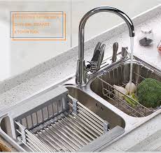 Or using those paper towels to dry your utensils that leave wet papers around your kitchen space? Adjustable Over The Sink Colander Dry Rack Pro Kitchen Sink Dish Drainer Rack Collapsible Over Sink Dish Drainer Color Option Sink Colander Kitchen Sink Colanderkitchen Colander Aliexpress