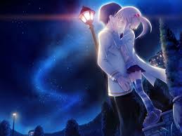 See more ideas about anime scenery, anime, animation art. Anime Hiiragi Chiyoko Couple Kiss Sky Night Light Stars Blonde Brown Hair Wallpaper Resolution 1600x1200 Id 604263 Wallha Com