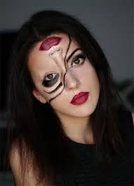 15 Scary Halloween Mund Zahne Half Face Makeup Fur Madchen Frauen 2018 Neue Trend Haar Tatto Unterwasche Bilds Halloween Makeup Diy Halloween Makeup Looks Halloween Girl