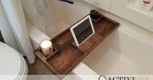 $80 at bed bath and beyond. Do It Yourself Woodworking Plans To Build A Wooden Rustic Bathtub Caddy Tray Step By Step Instruction Includin Rustic Woodworking Woodworking Rustic Bathtub