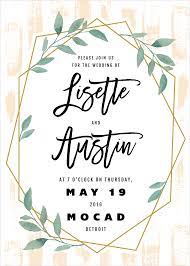 Geometric Gold Boho Wedding Invitations Invitation Front Png Wedding Invitations Boho Geometric Invitations Wedding Invitation Trends