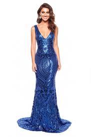 A N Luxe Crown Sequin Gown Royal Blue Blue Sequin Dress Sequin Formal Dress Sequin Gown