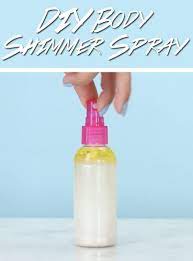 Diy Body Shimmer Spray In Bronze And Silver 3 Tsp Argan Oil 1 4 Cup Distilled Water And 2 Tsp Silver Or Br Diy Body Diy Beauty Treatments Body Glitter Spray