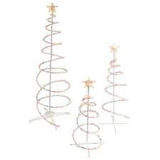 Shop for 3 foot lighted christmas tree at bed bath & beyond. Decorative Lighted Spiral Indoor Outdoor Trees Set Of 3 Christmas Tree Shops And That Home Decor Furniture Gifts Store