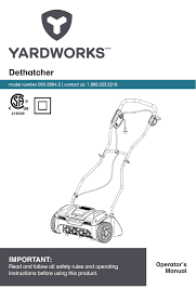 Yardworks manual lawn mower city of toronto 17/12/ selling buy top brand mowers, parts and accessories online; Dethatcher Canadian Tire Manualzz