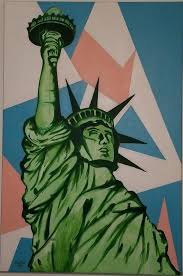 Arte Pop Estatua De La Libertad Acrilico En Lienzo Listo Etsy In 2020 New York Illustration La Libertad Statue