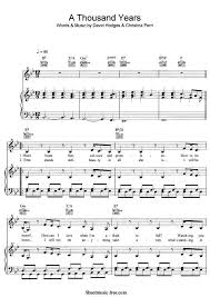 A Thousand Years Piano Sheet Music Christina Perri Piano Sheet Music Free Piano Sheet Music Piano Sheet