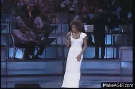 I want one moment in time when i'm more than i thought i could be i've lived to be the very best i want it all no time for less i've laid the plans now lay the chance here in my hands. Whitney Houston One Moment In Time Live On Make A Gif