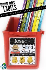 Word Detective Book Box Label With Reading Level Tracker Book Box Labels Readers Workshop Book Box