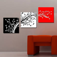 Large Black And White Canvas Prints Espritte Art Large Abstarct Art Red And Black And White Branches Painting On Canvas Print Without Framed Mod Canvas Painting Wall Art Sets Modern Art Abstract