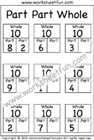 Addition Missing Addend Free Printable Worksheets Part Part Whole First Grade Worksheets Free Printable Worksheets