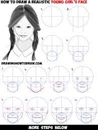 Let's start drawing with building stickman. How To Draw A Realistic Cute Little Girl S Face Head Step By Step Drawing Tutorial For Beginners How To Draw Step By Step Drawing Tutorials Desenho De Rosto Desenhos De Rostos