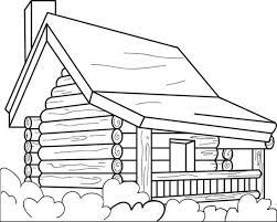 Cut out each wall, and glue it to the side of a recycled box. Log Cabin Coloring Page Coloring Pages Coloring Pages For Kids Cabin Art