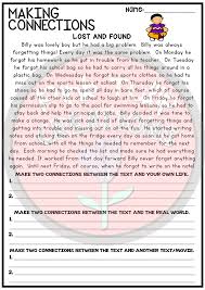 Making Connections Reading Worksheet Pack Text To Self Reading Comprehension Worksheets Reading Comprehension