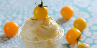Sorbet A La Tomate Jaune Et Au Citron Vert Tomate Jaune Recette Yogourt Glace Fait Maison
