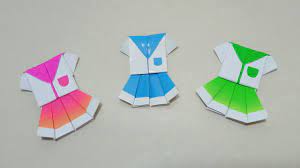 Cara buat origami 53.295 views5 year ago. Origami Baju Melipat Bentuk Baju Cewek Seragam Sekolah Youtube