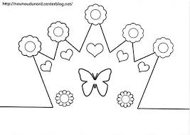 Couronne Fleurs Coeurs Papillon Coloriage Galette Des Rois Coloriage Couronne De Fleurs