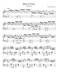 Zum repertoire der transkribierten klaviernoten gehören unter anderem stücke von bruce springsteen, dido, den beatles, alicia keys, green day, evanesence und vielen weiteren. Hall Of Fame Sheet Music For Piano Solo Musescore Com