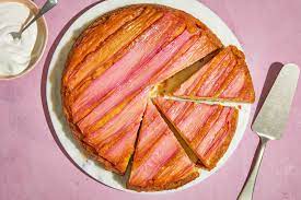 Rhubarb Upside Down Cake With Orange Zest Recipe In 2021 Rhubarb Upside Down Cake Upside Down Cake Rhubarb
