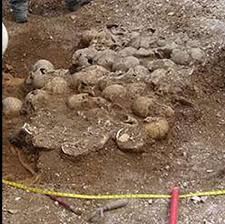 The Ridgeway Hill Viking burial pit near Weymouth, Dorset, England, was a  mass grave of 54 skeletons and 51 heads of Scandinavian men executed some  time between AD 970 and 1025. The