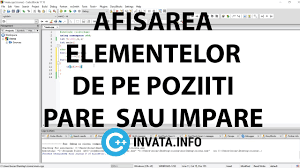 Stergerea unui element din vector. Afisarea Elementelor Pare Ale Unui Vector C Invata Info