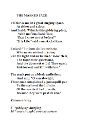 Thomas Hardy The Masked Face Reference The Complete Poems Edited By James Gibson P Literary Quotes Daily Inspiration Quotes William Blake Poems
