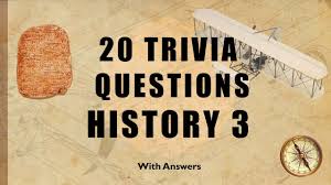I'm no c or c++ expert, that was just a random piece of interesting trivia that i picked up. 20 Trivia Questions History No 3 Youtube