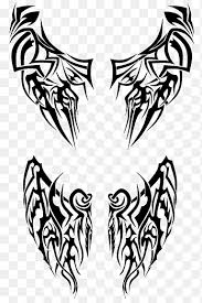 As if it's not confusing enough, the way it was explained to me, dragon wing is a type of angel wing. Tribal Wings Dragon Angel Black Wings Tattoo Png Pngegg
