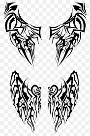 Angel and dragon wings monochrome tattoo style vector. Wing Tattoo Png Images Pngegg