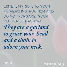 Niv Verse Of The Day: Proverbs 1:8-9 | Proverbs, Faith Encouragement,  Spiritual Encouragement
