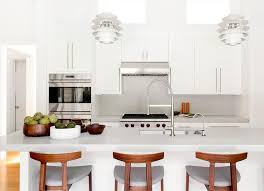 Various styles of midcentury island might inspire people to decorate a stylish kitchen. Mid Century Modern Kitchen Island Counter Stools Design Ideas
