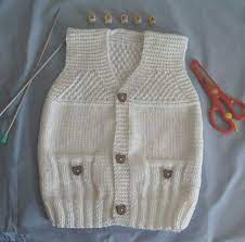 Pirinc Ornekli Sahte Cep Suslemeli Yaka Ve Kol Kesimi Kolay Cocuk Yelegi Yapimi 1 Yas Baby Knitting Patterns Baby Outfits Moda Bebekleri