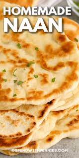 Easy Homemade Naan Is A Simple Bread To Make And Comes Out Deliciously Soft And Slightly Chewy Homemade Naan Bread Naan Bread Recipes